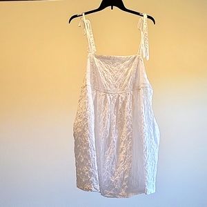 White mud thigh dress